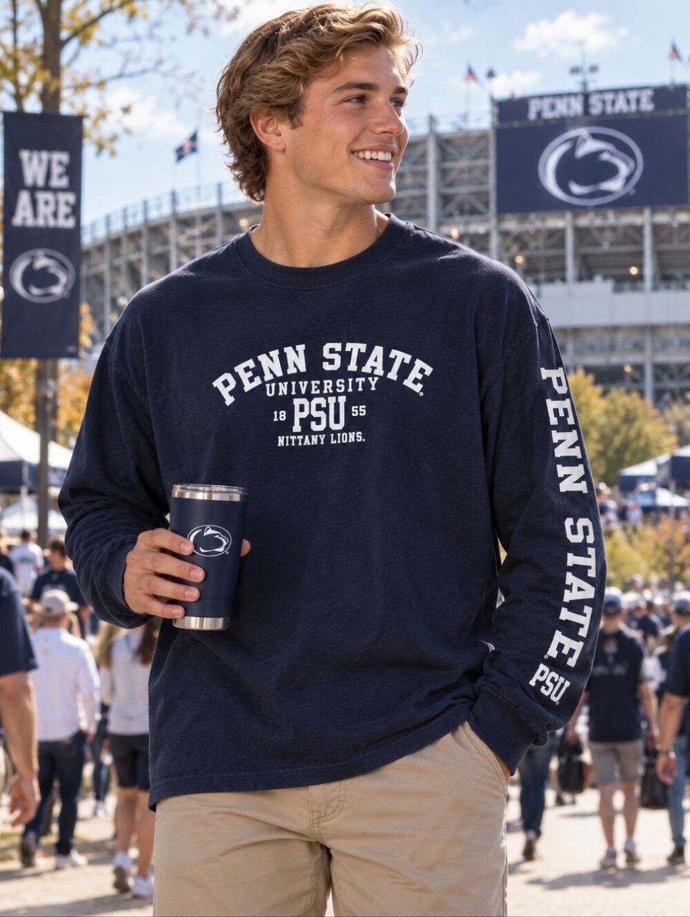 Penn State University Thick Cotton Longsleeve Shirt